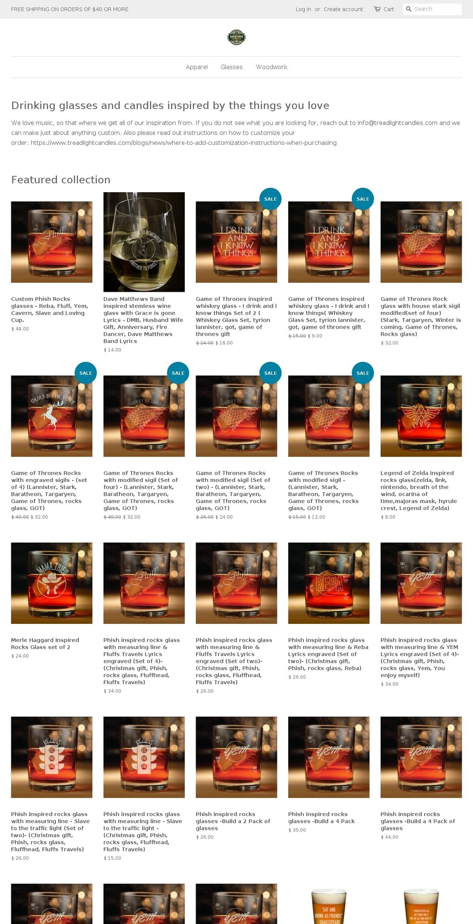 tlc-engraving.com — Shopify storefront screenshot