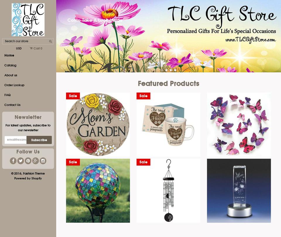 Décor Shopify theme site example tlcgiftstore.com