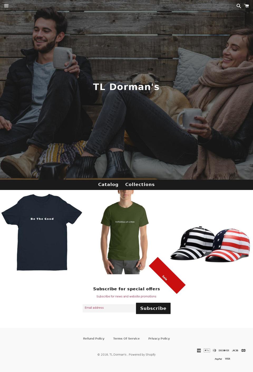 tldormans.com — Shopify storefront screenshot