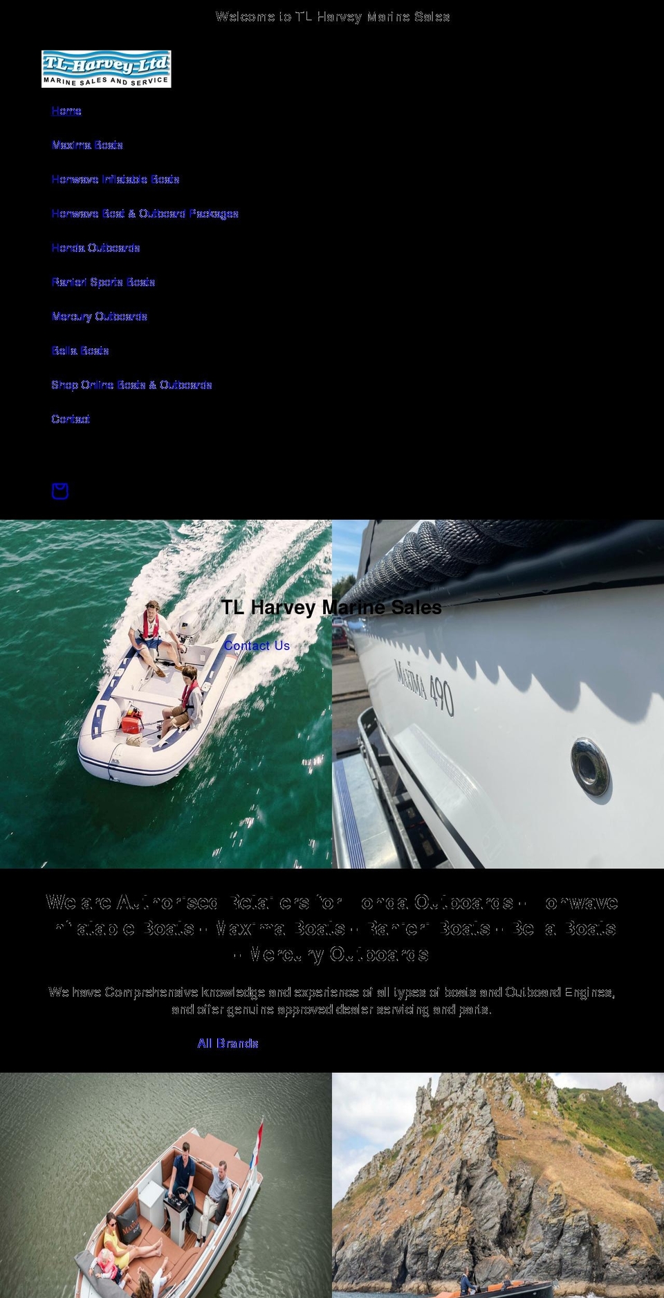 tlharveymarine.com shopify website screenshot