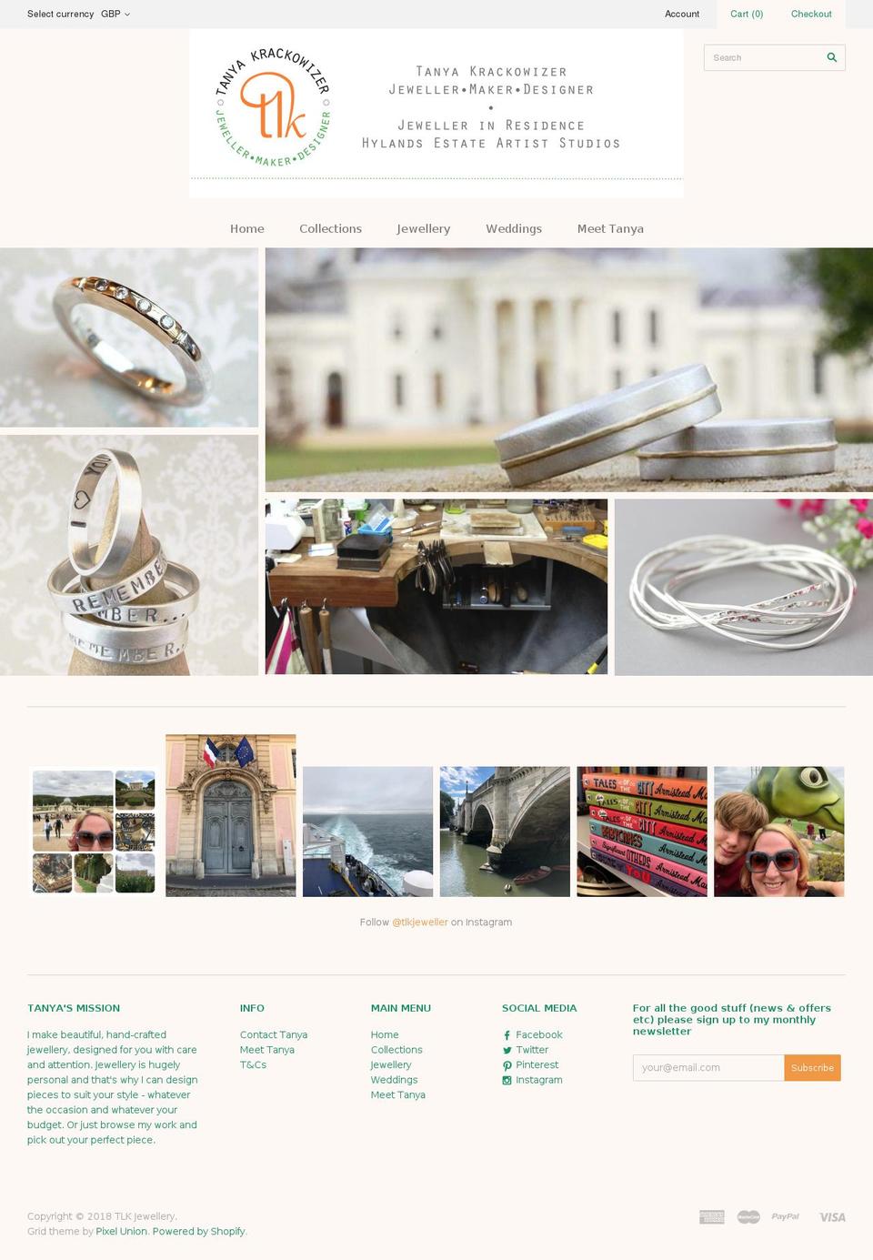 tlkjewellery.com shopify website screenshot