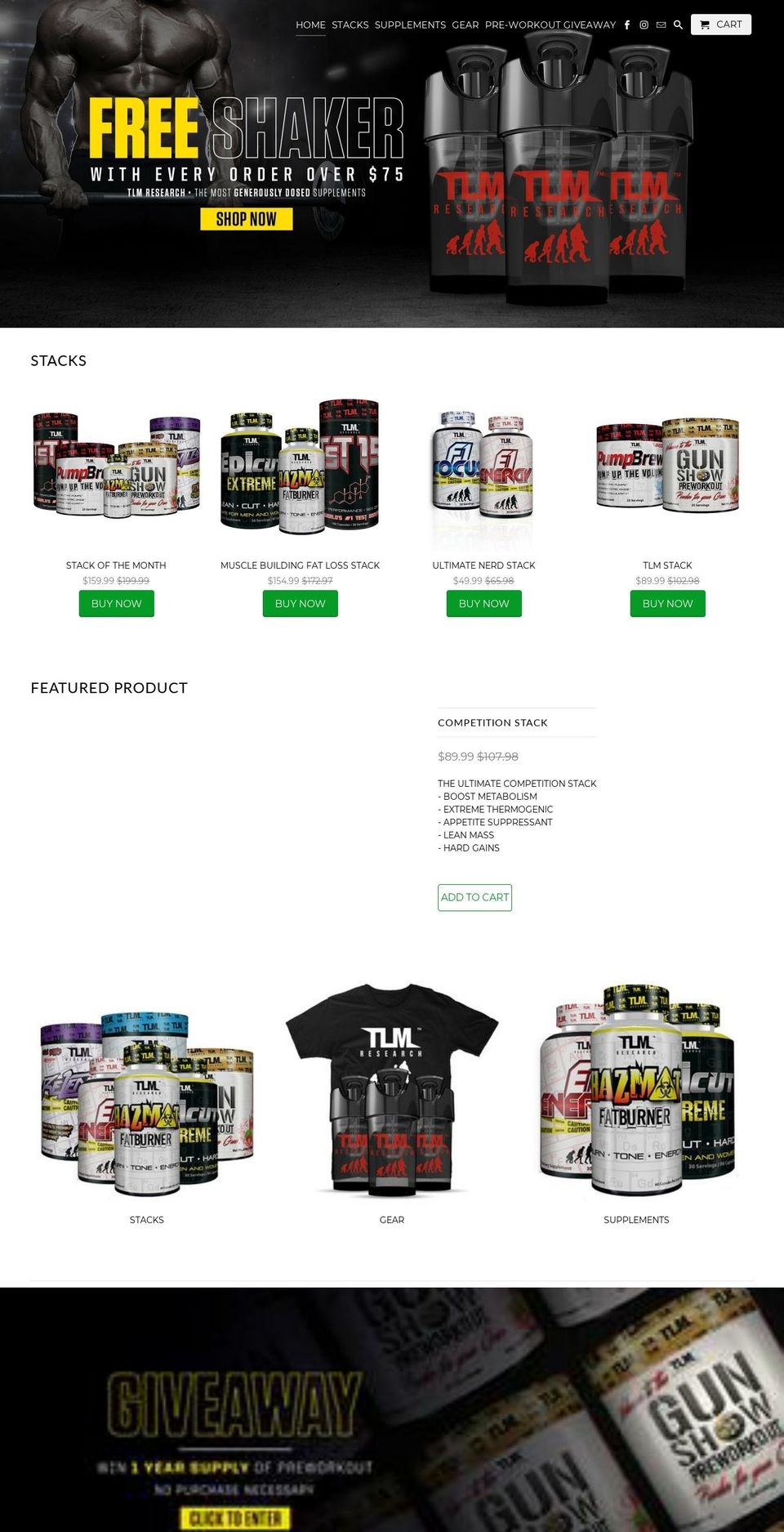 tlm-research.com shopify website screenshot