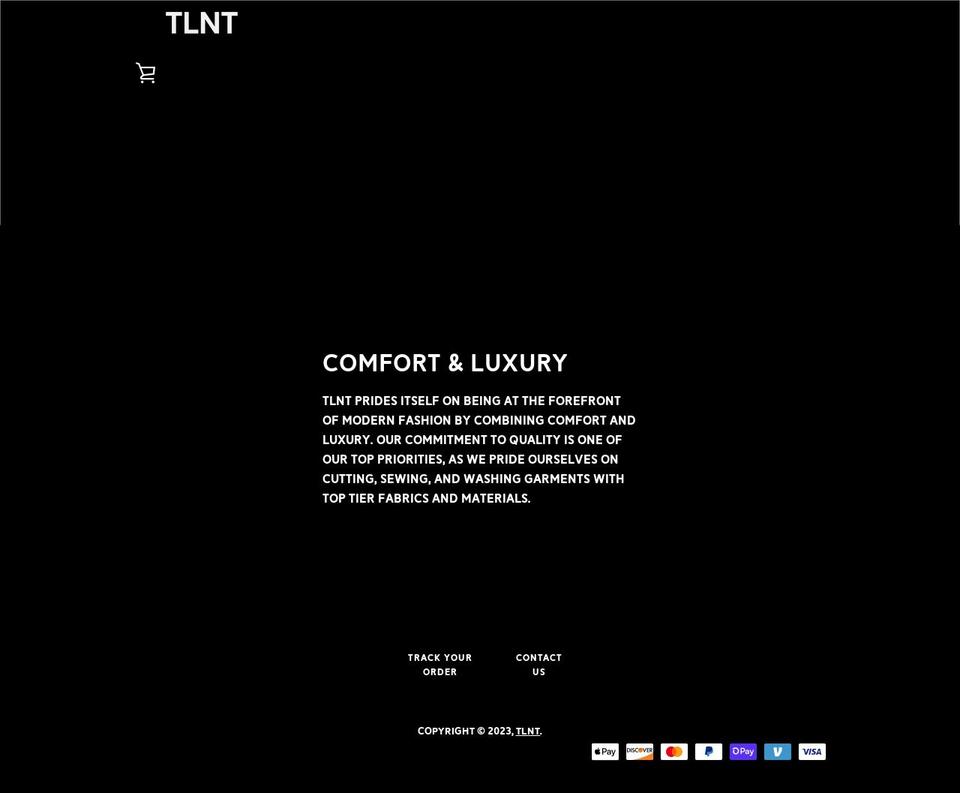 tlntco.com shopify website screenshot