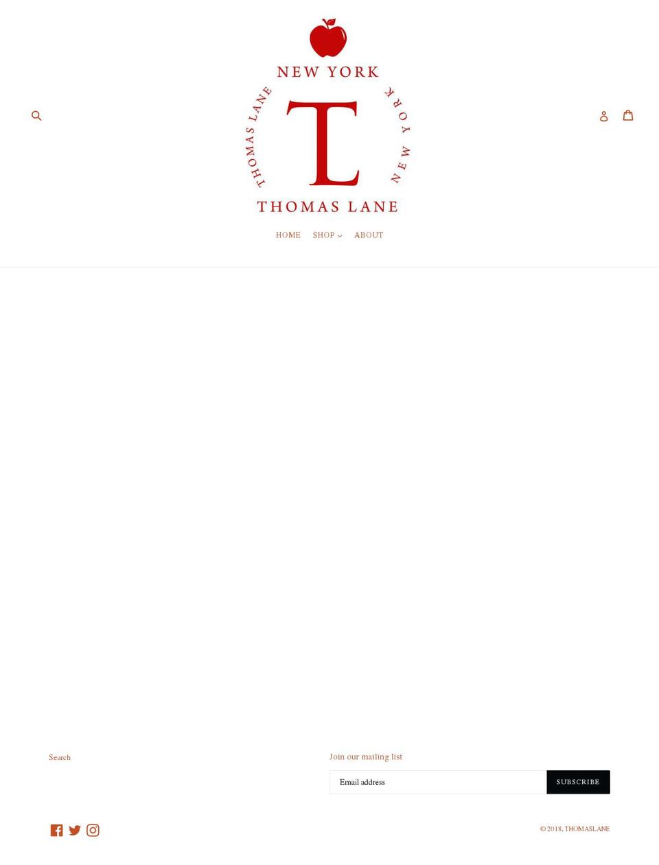 tlthomaslane.com shopify website screenshot
