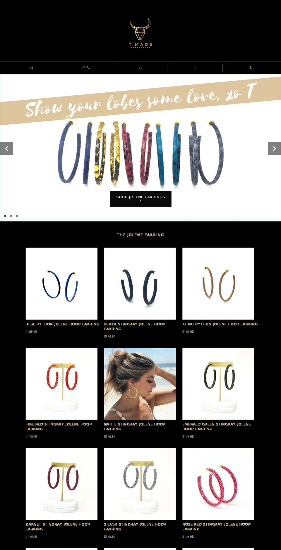 tmadecollection.com shopify website screenshot