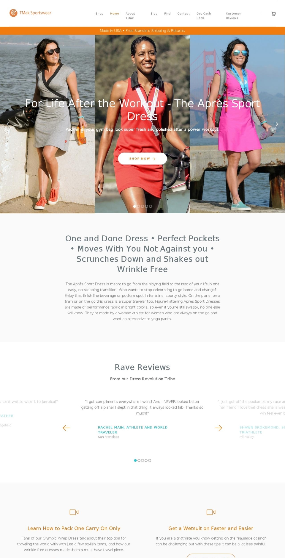 tmaksportswear.com shopify website screenshot