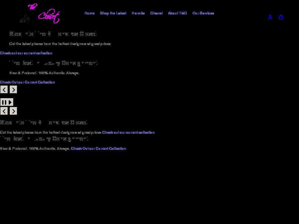 tmcloset.com shopify website screenshot