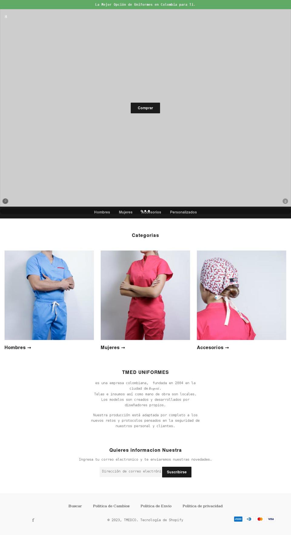 tmed.co shopify website screenshot