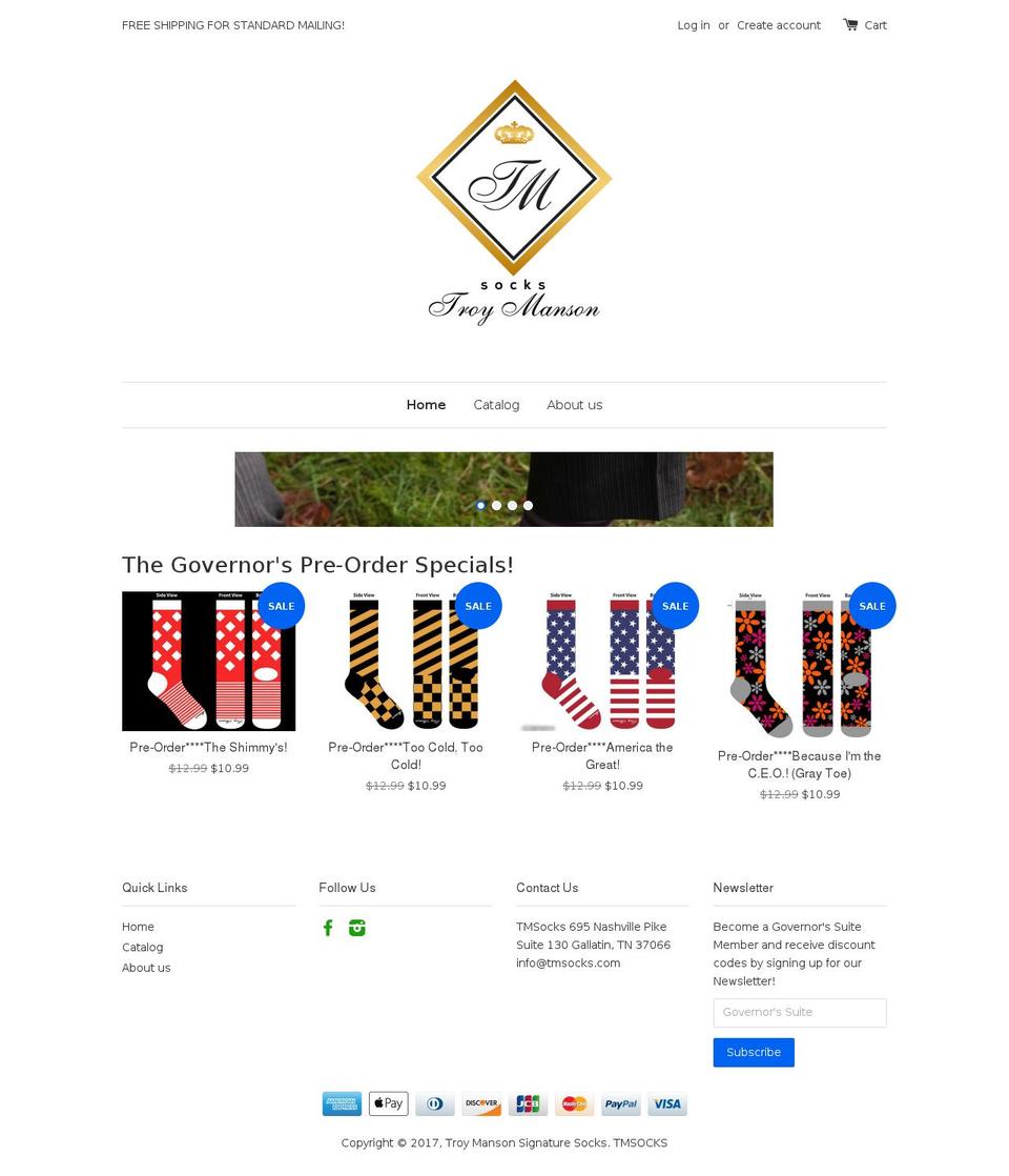 tmsocks.com shopify website screenshot