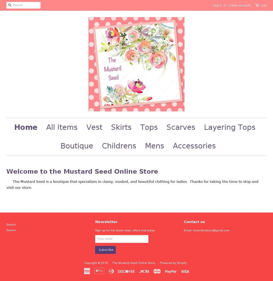 tmsonlinestore.com — Shopify storefront screenshot