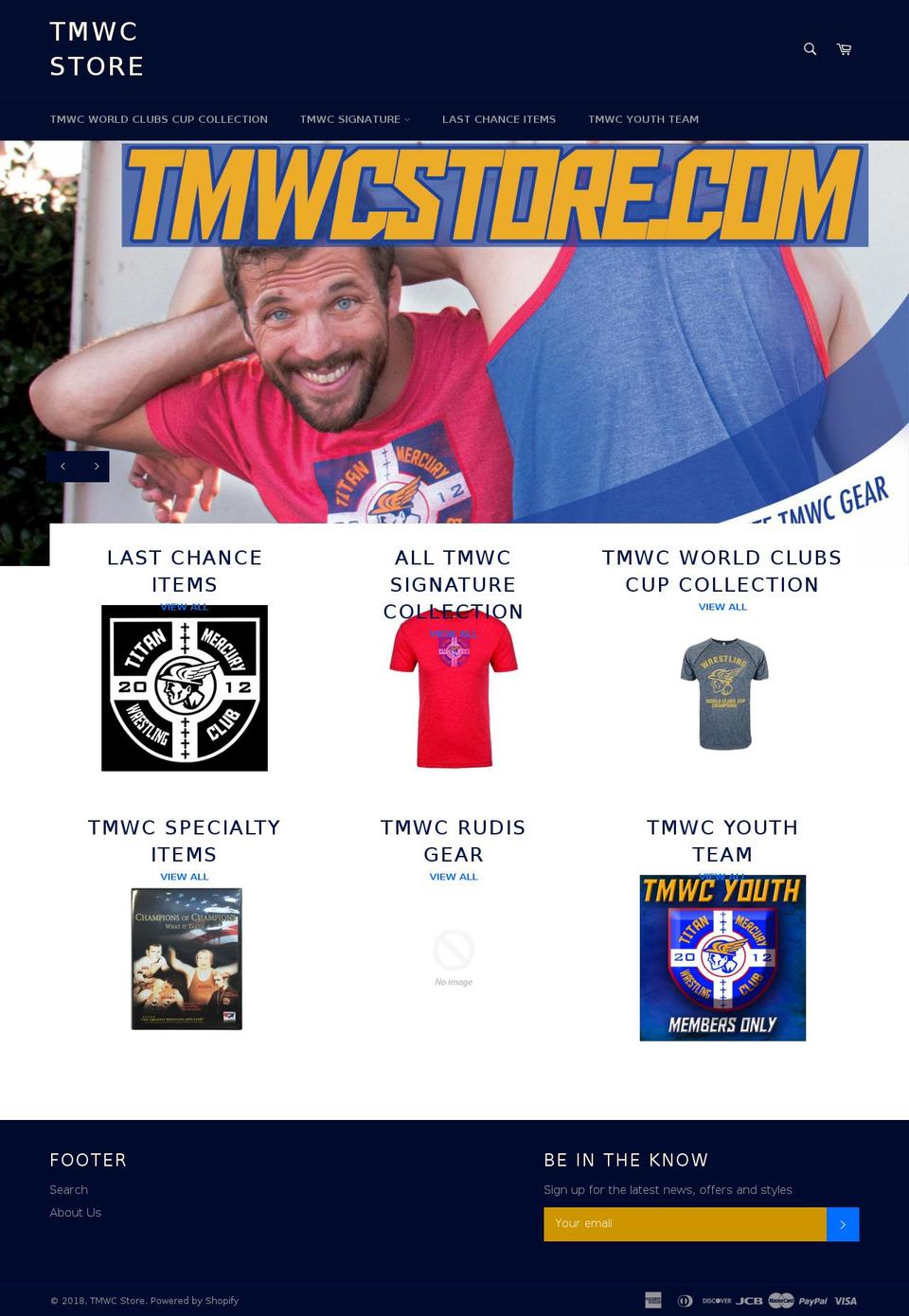 tmwcstore.com — Shopify storefront screenshot