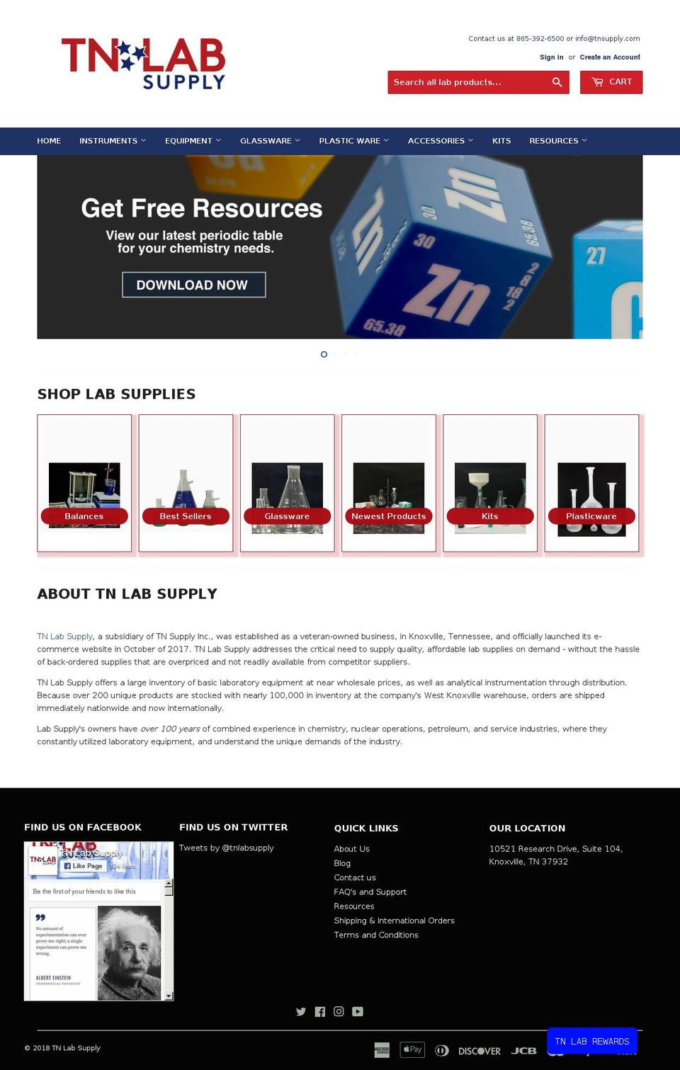 tn-lab-supply.myshopify.com shopify website screenshot