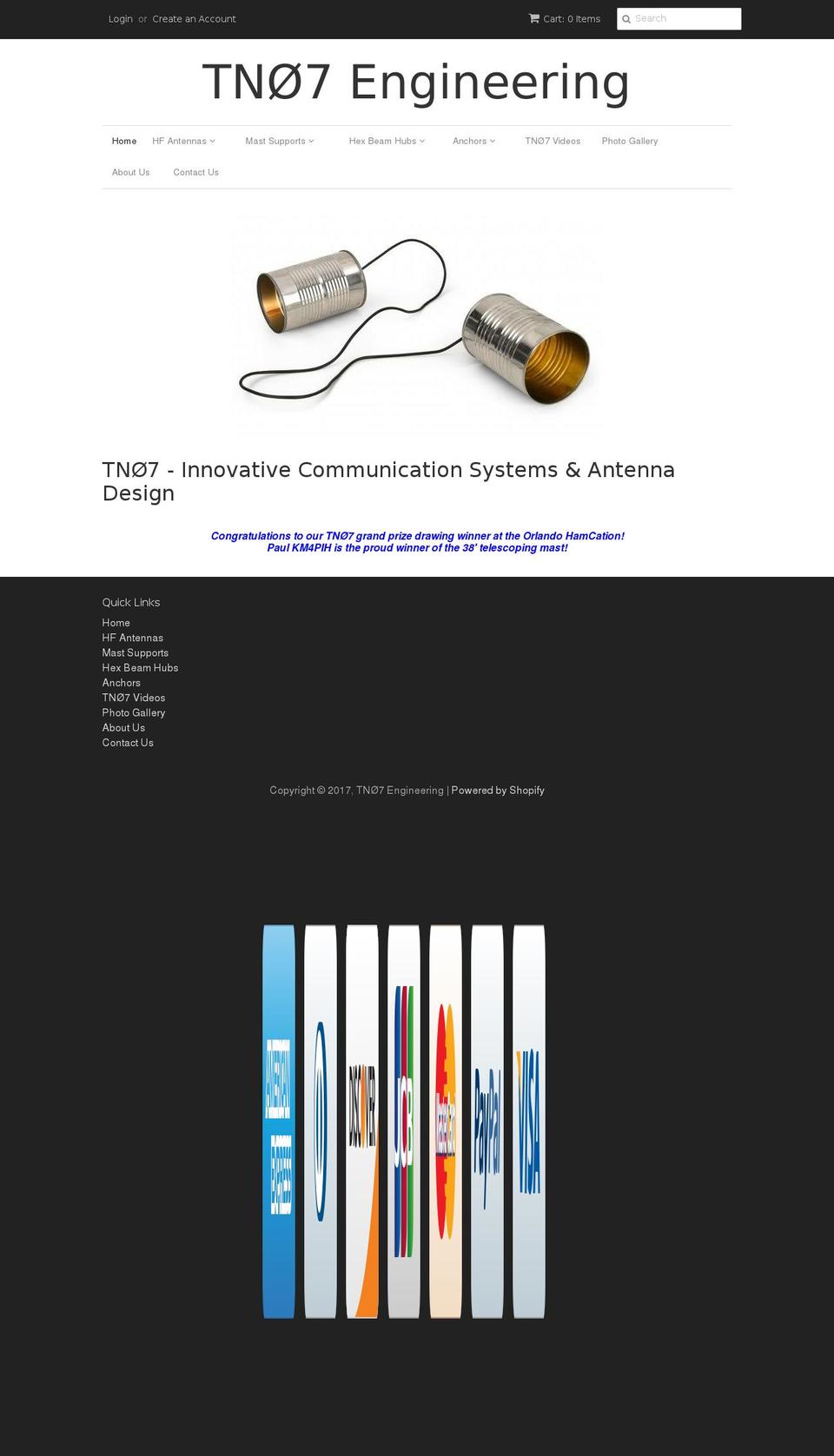 tn07engineering.com shopify website screenshot