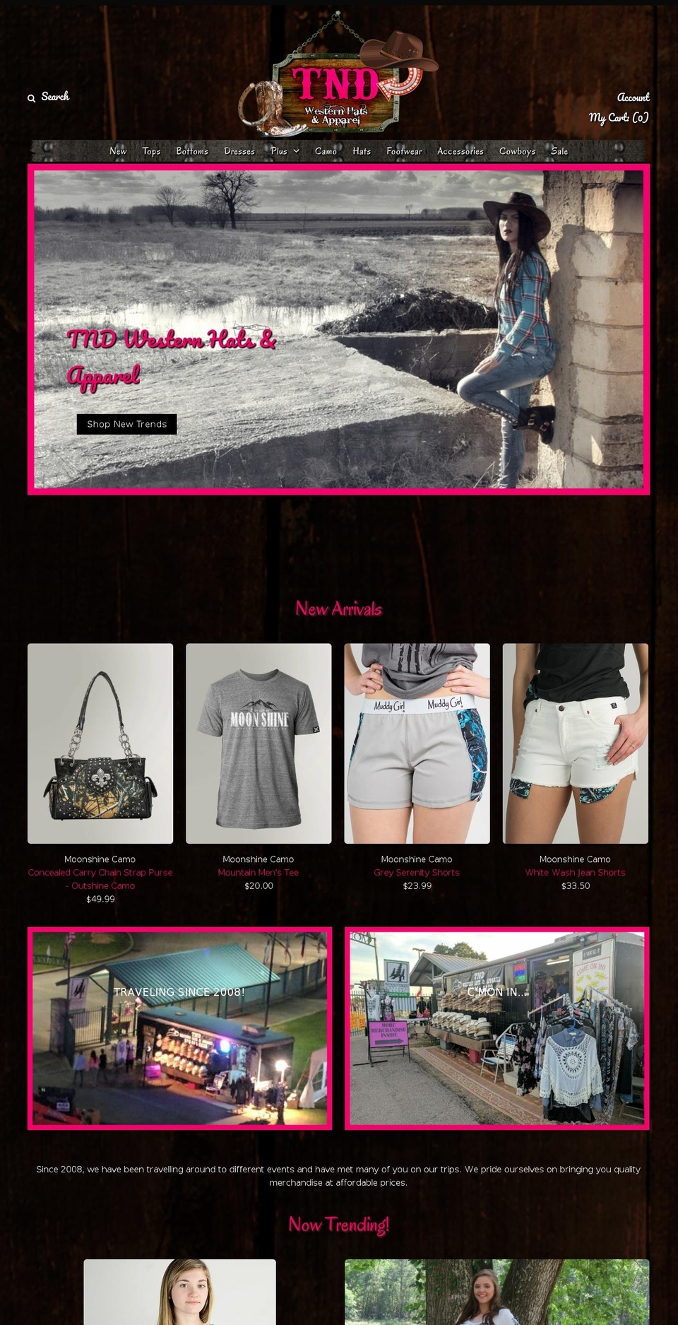 tndhats.com shopify website screenshot