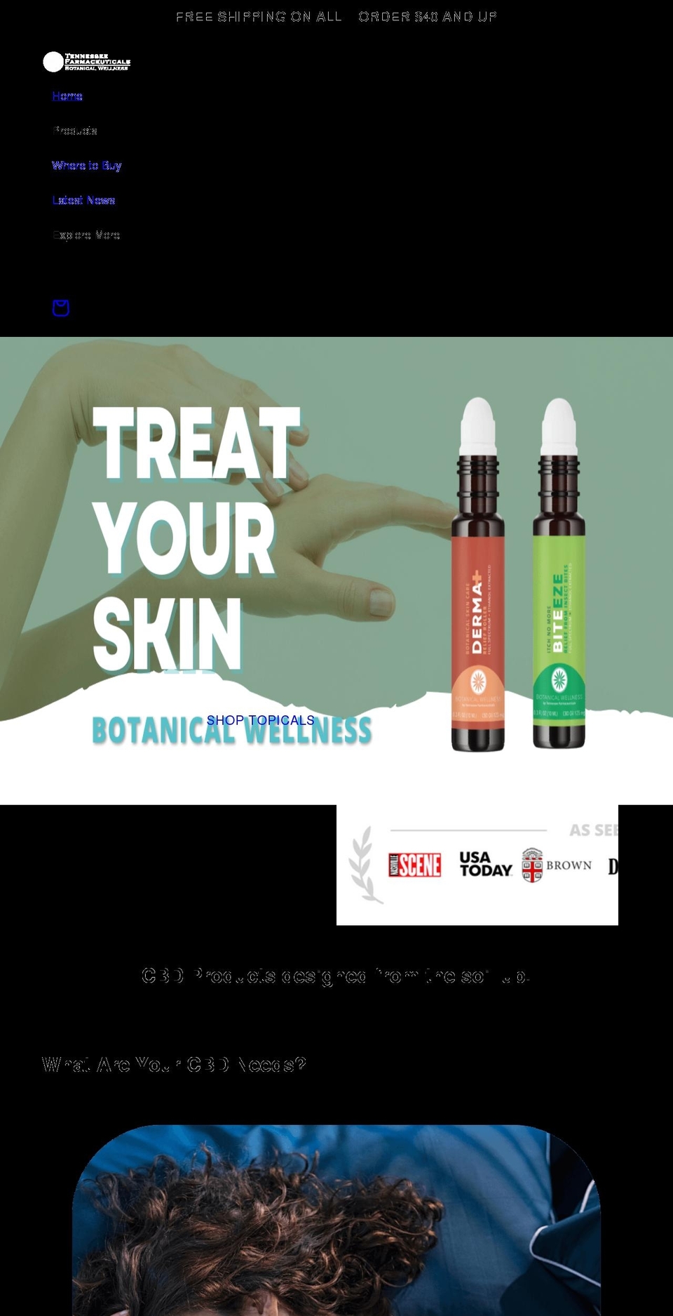 tnfarmaceuticals.com shopify website screenshot