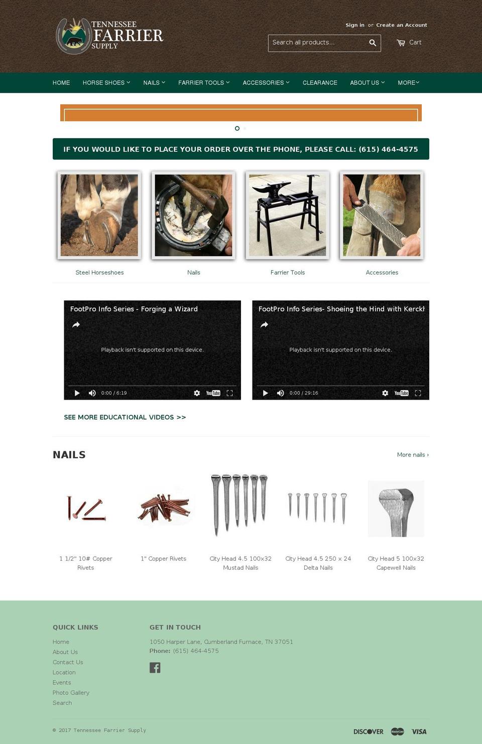 Creative Shopify theme site example tnfarriersupply.com