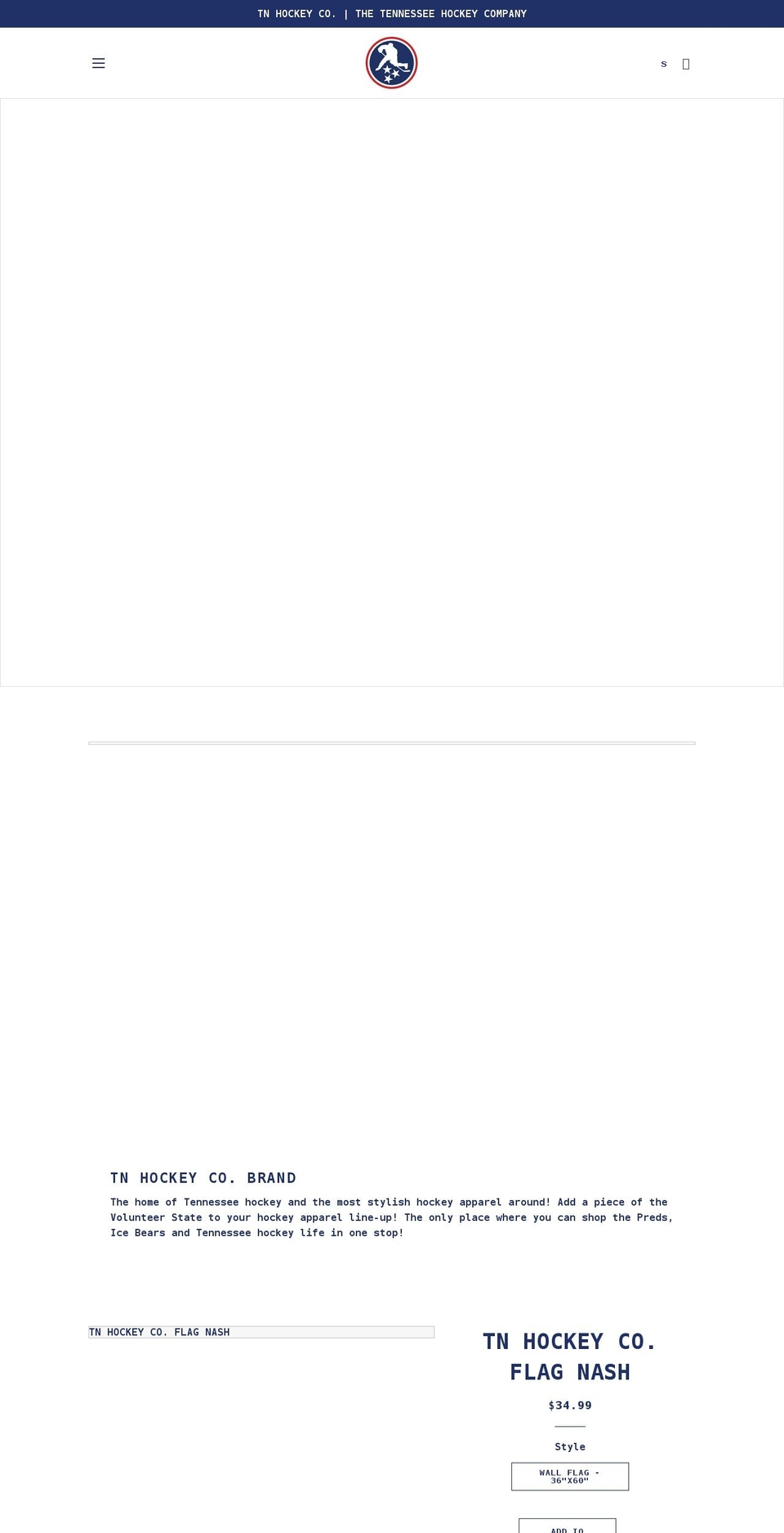 tnhockeyco.com shopify website screenshot
