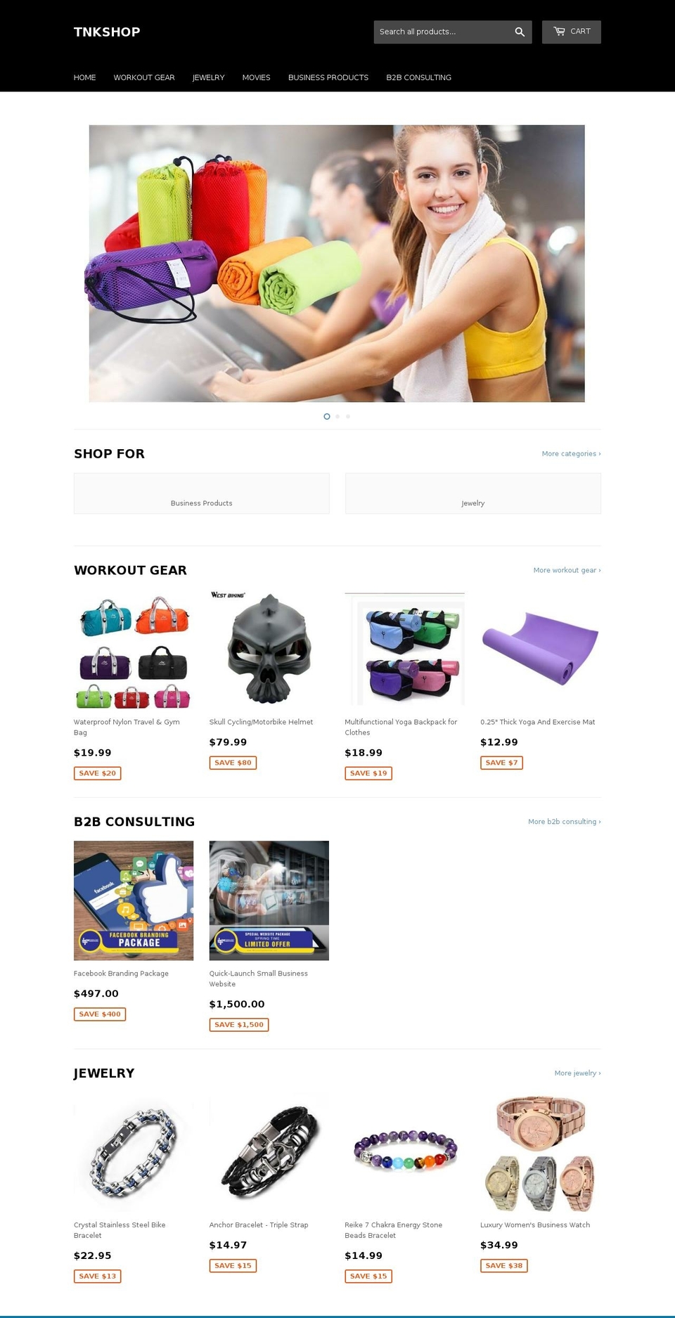 tnkshop.myshopify.com shopify website screenshot
