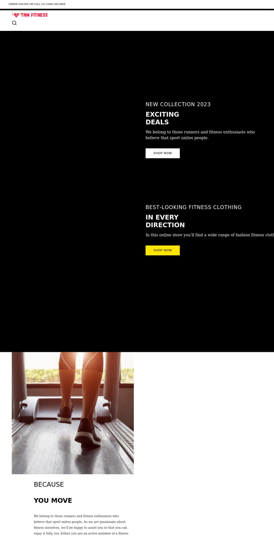 Diamond vip fitness store Shopify theme site example tnmfitness.com