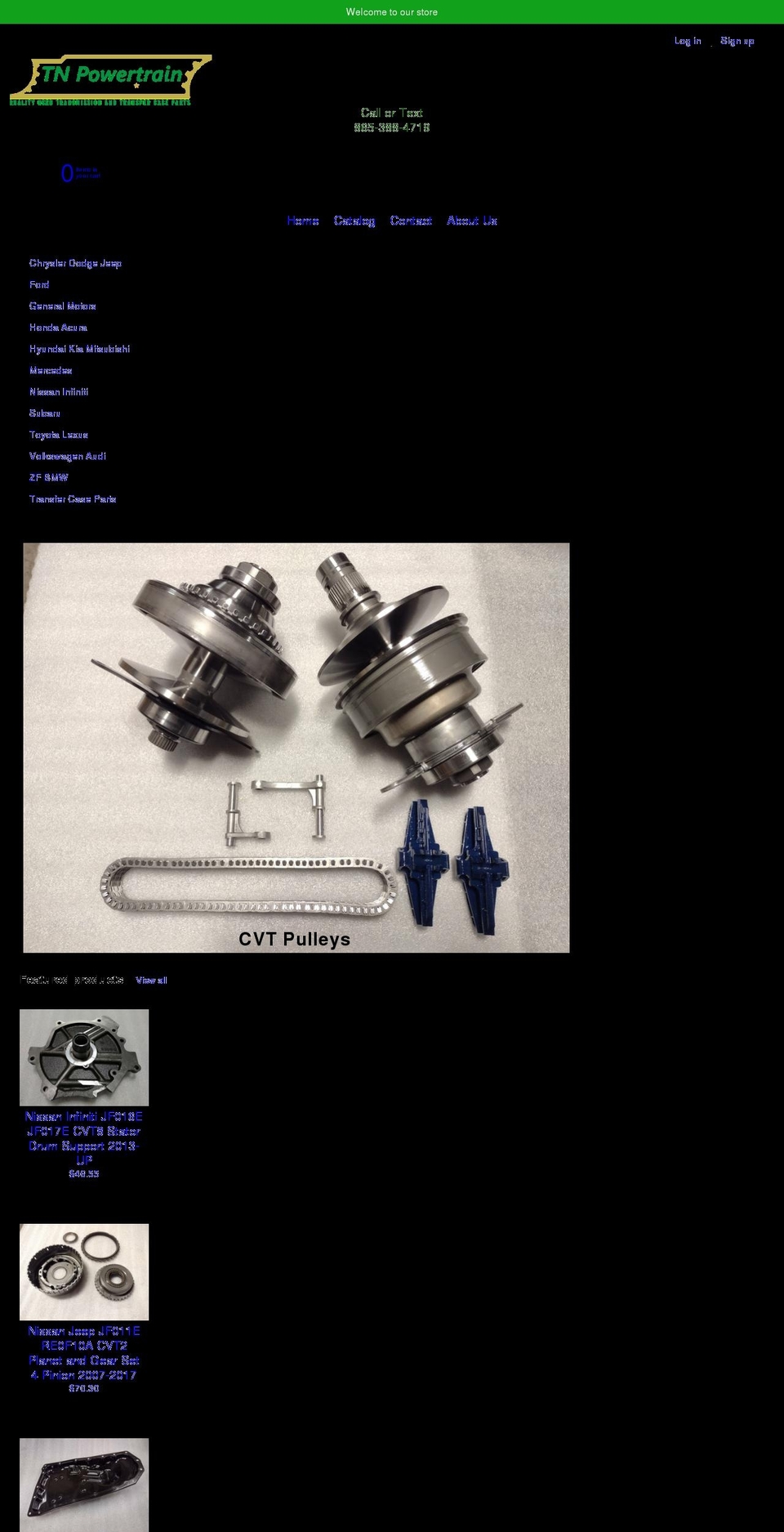 tnpowertrain.com shopify website screenshot