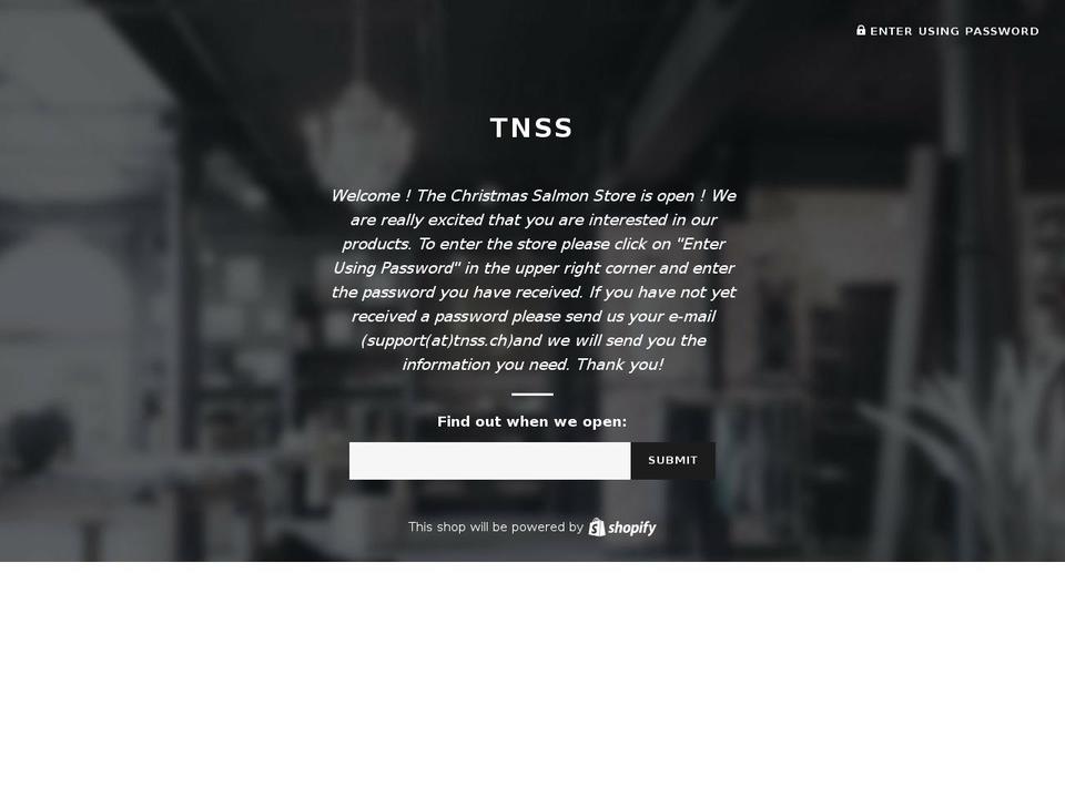 tnss.ch shopify website screenshot