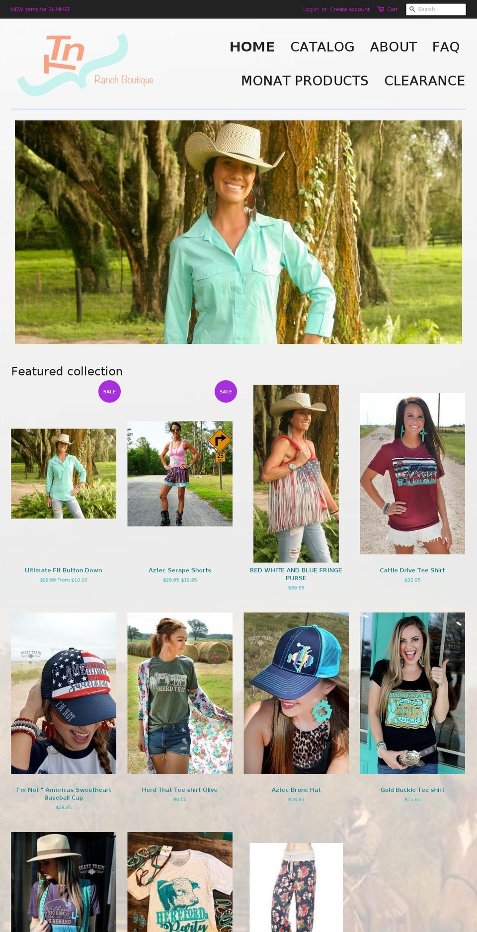 tntranchboutique.com shopify website screenshot