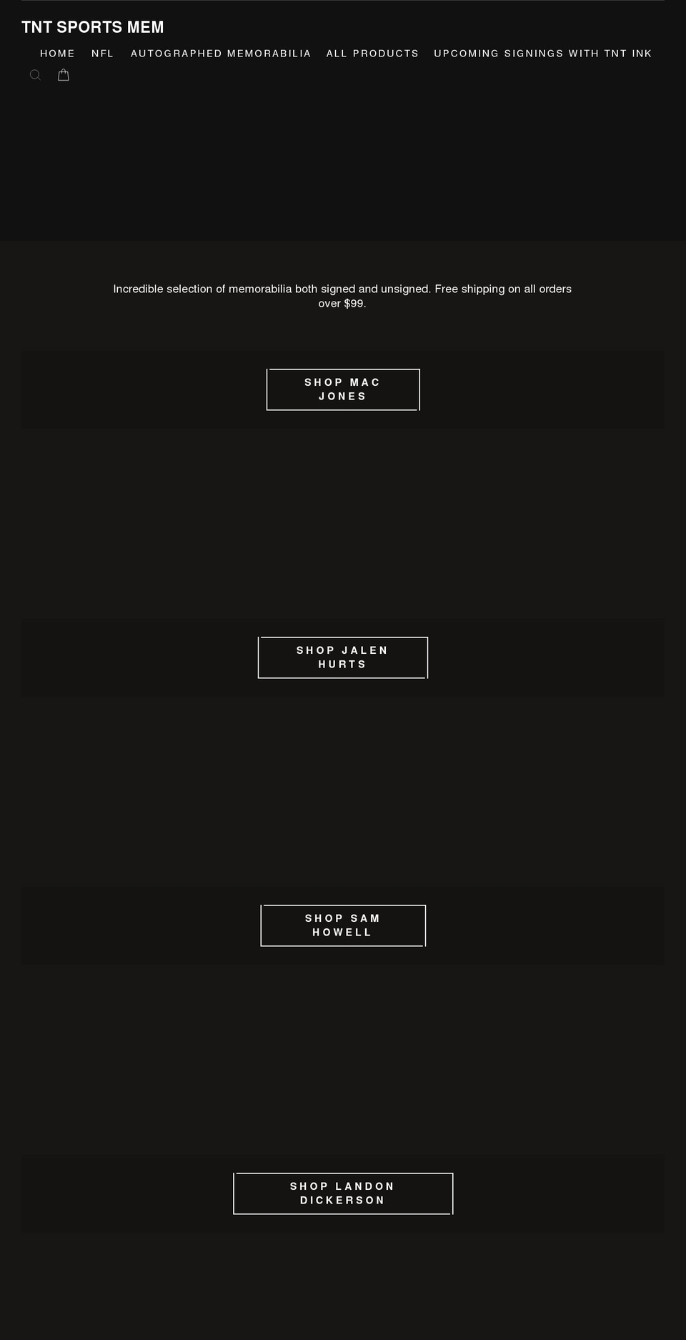 tntsportsmem.com shopify website screenshot