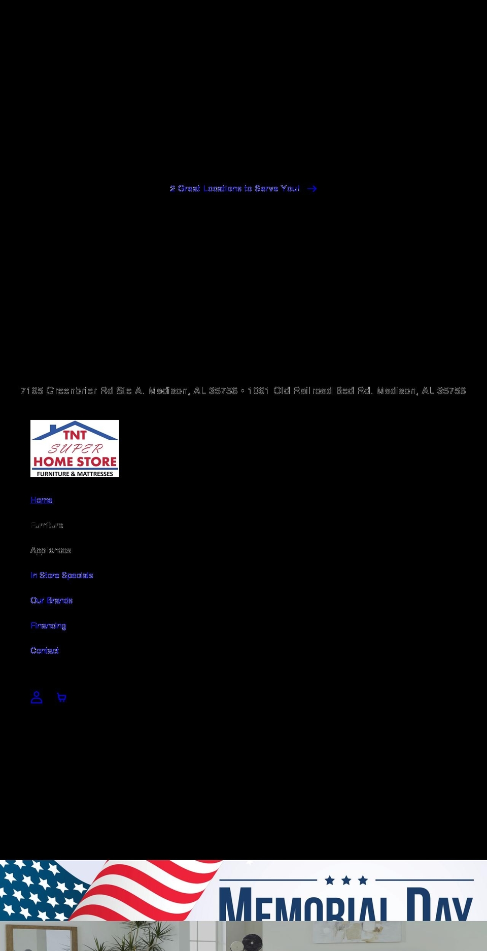 tntsuperhomestore.com shopify website screenshot