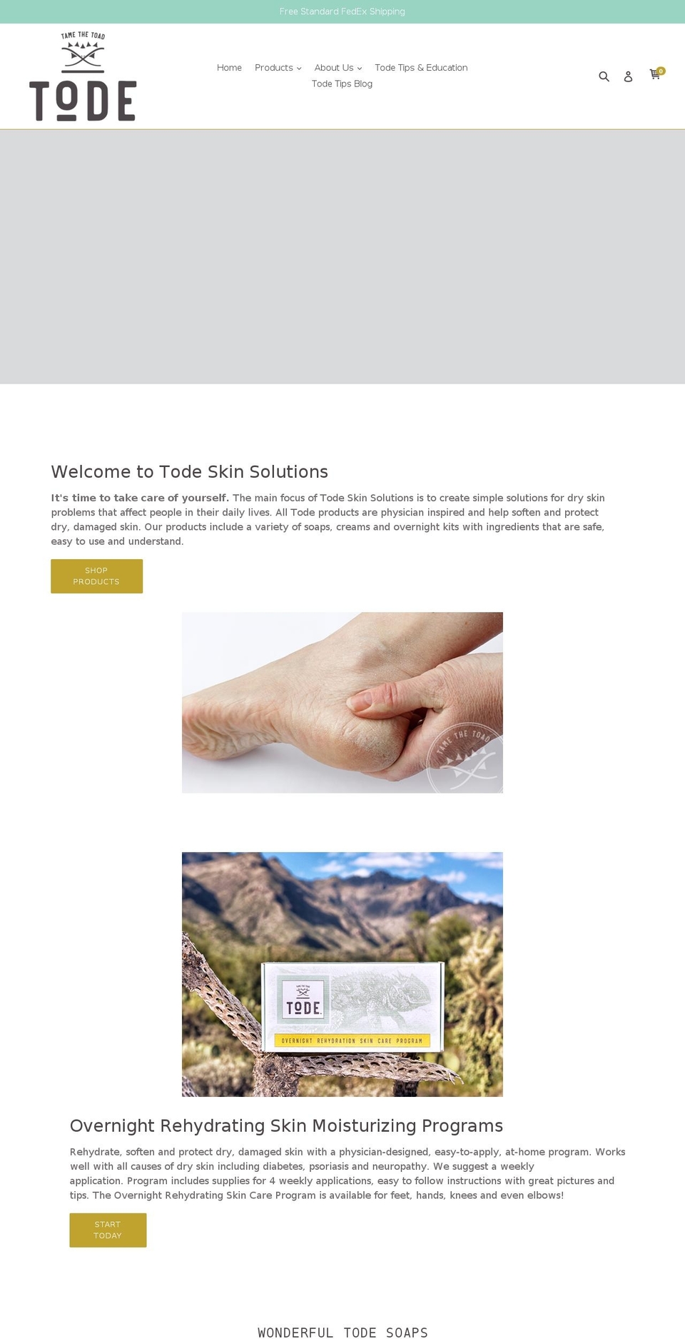 toadskin.net shopify website screenshot