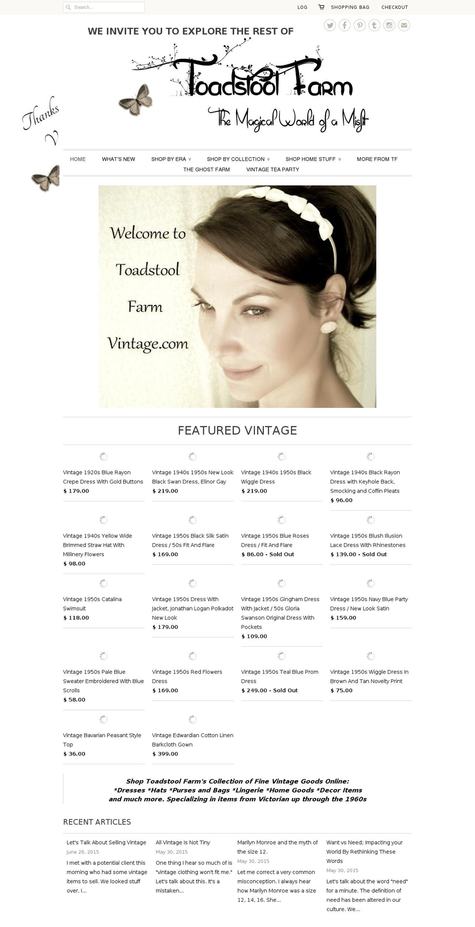toadstoolfarm-vintage.com shopify website screenshot