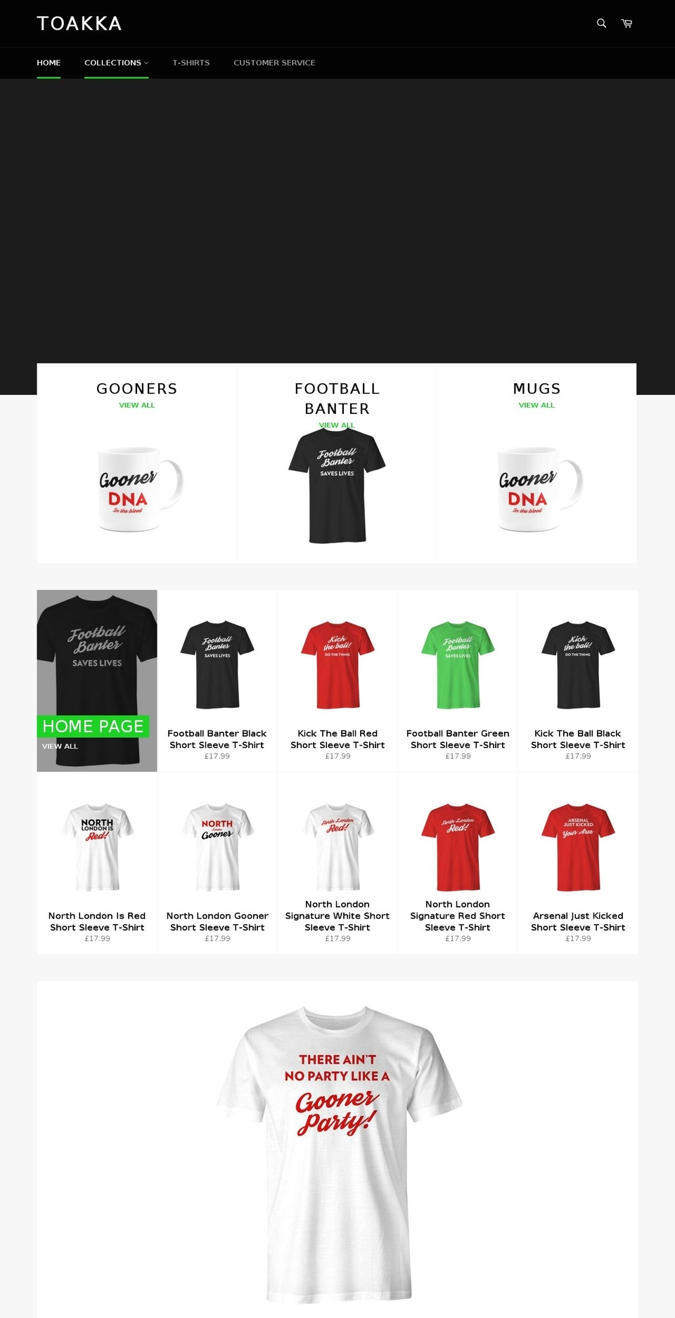 toakka.com shopify website screenshot
