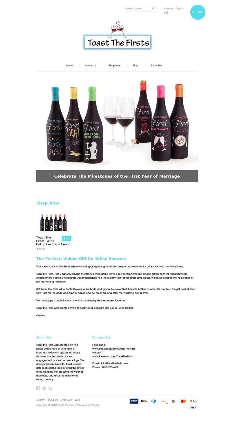 toastthefirst.com shopify website screenshot