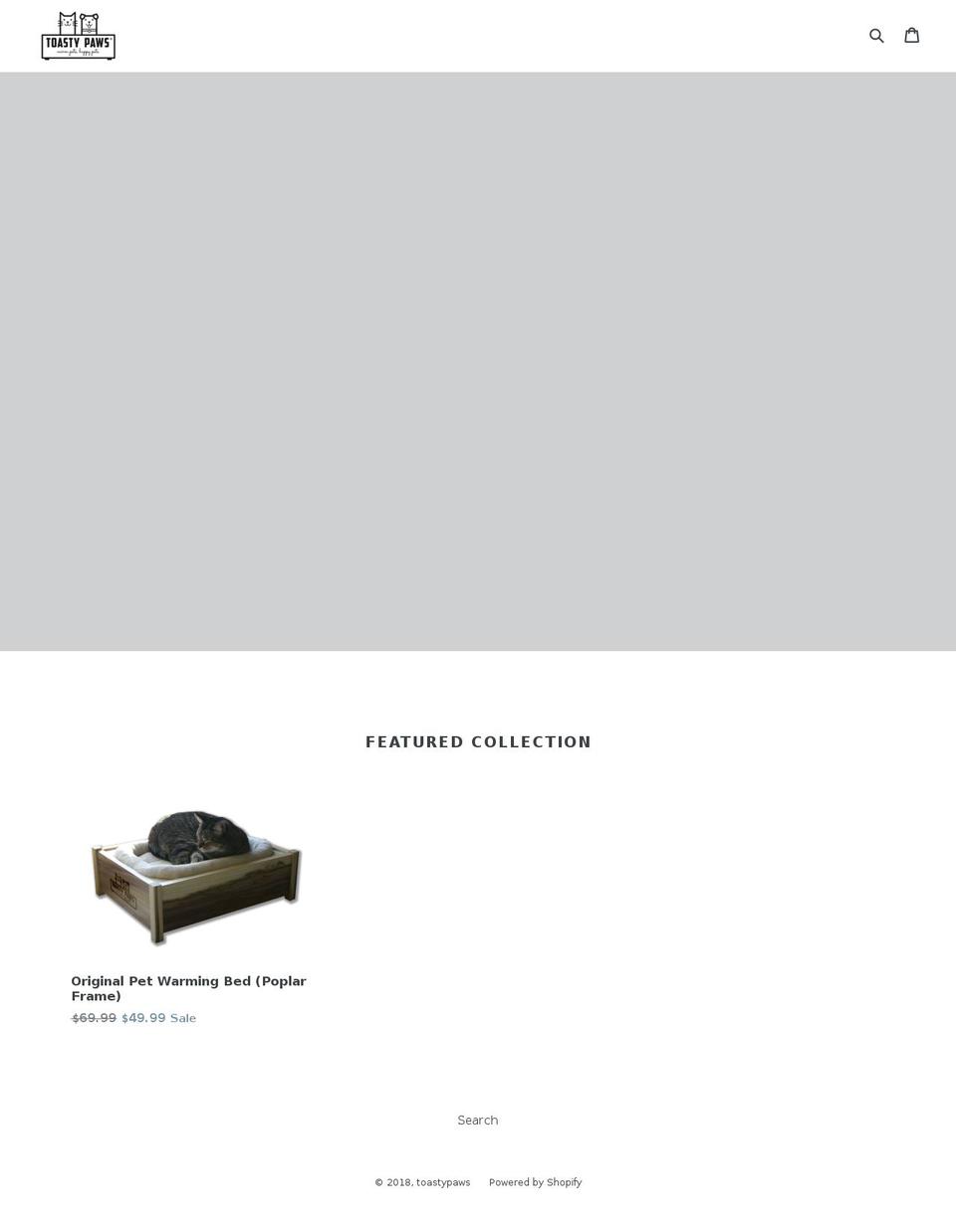 toasty-paws.com — Shopify storefront screenshot
