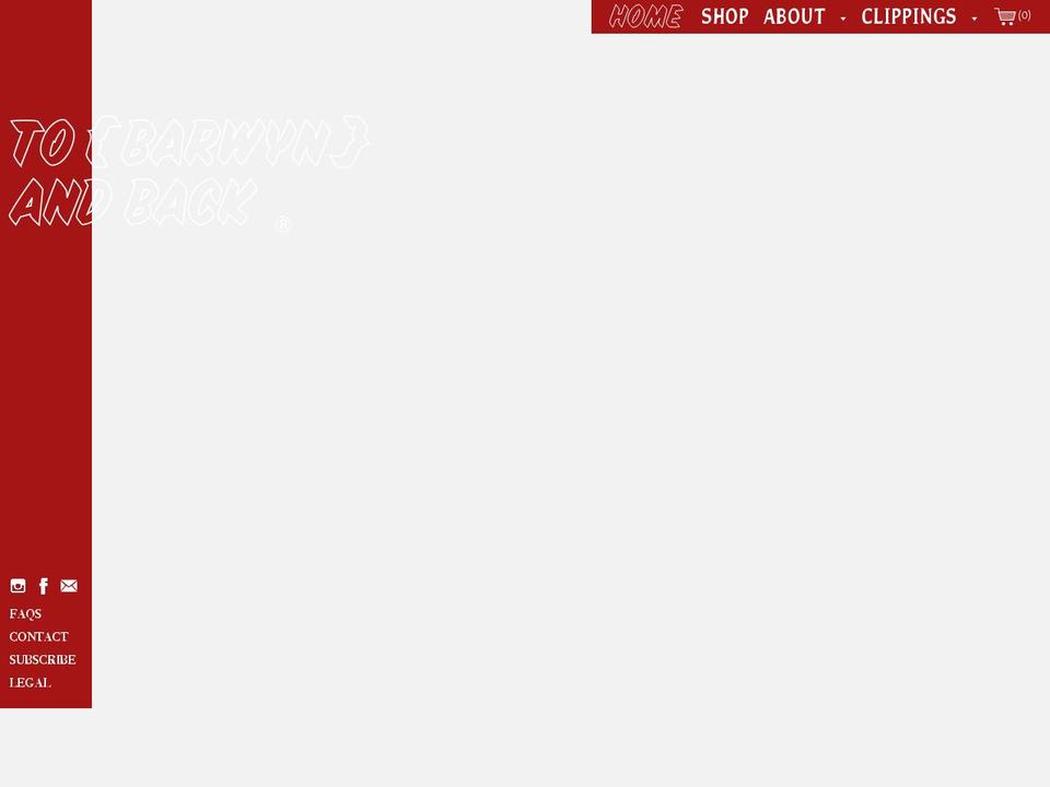 tobarwynandback.com shopify website screenshot