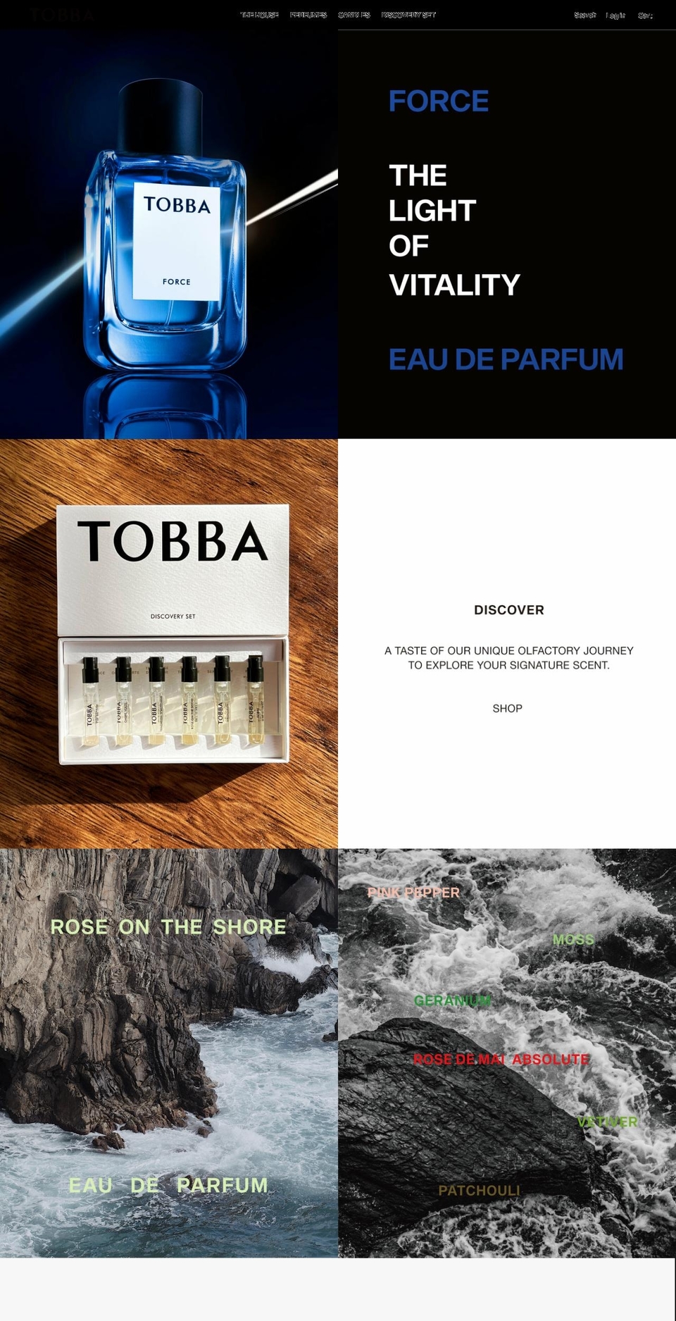 tobbaparfums.com shopify website screenshot