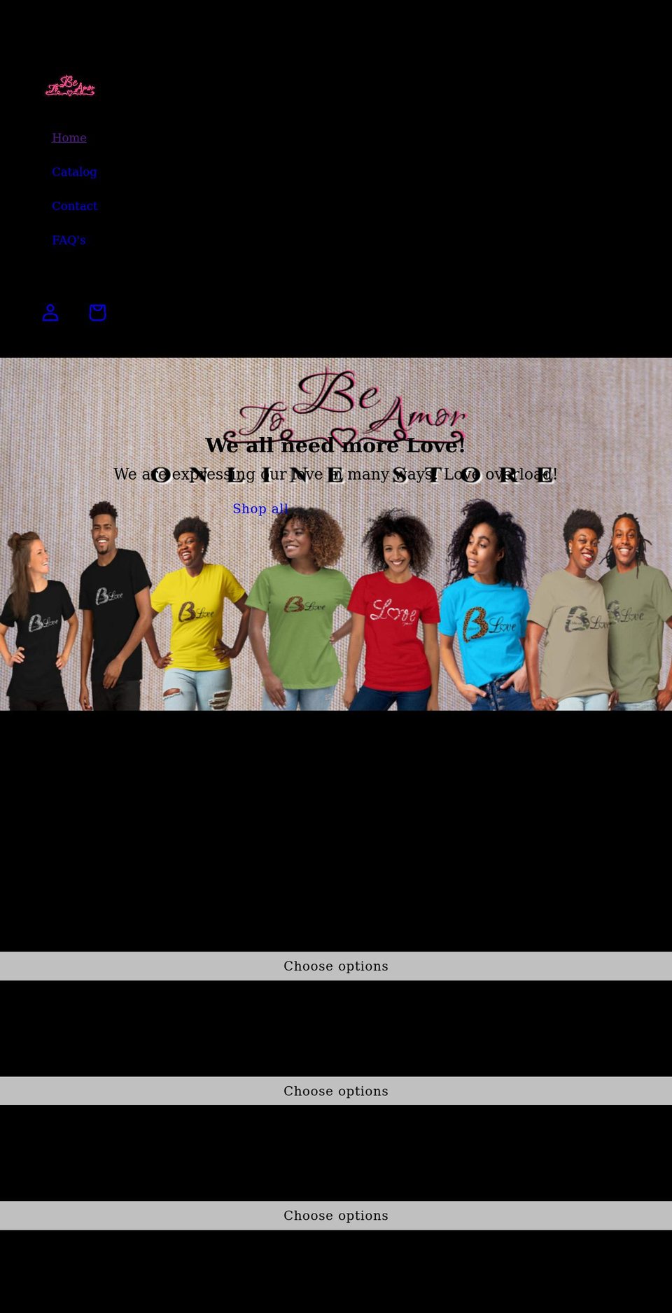 tobeamor.com shopify website screenshot