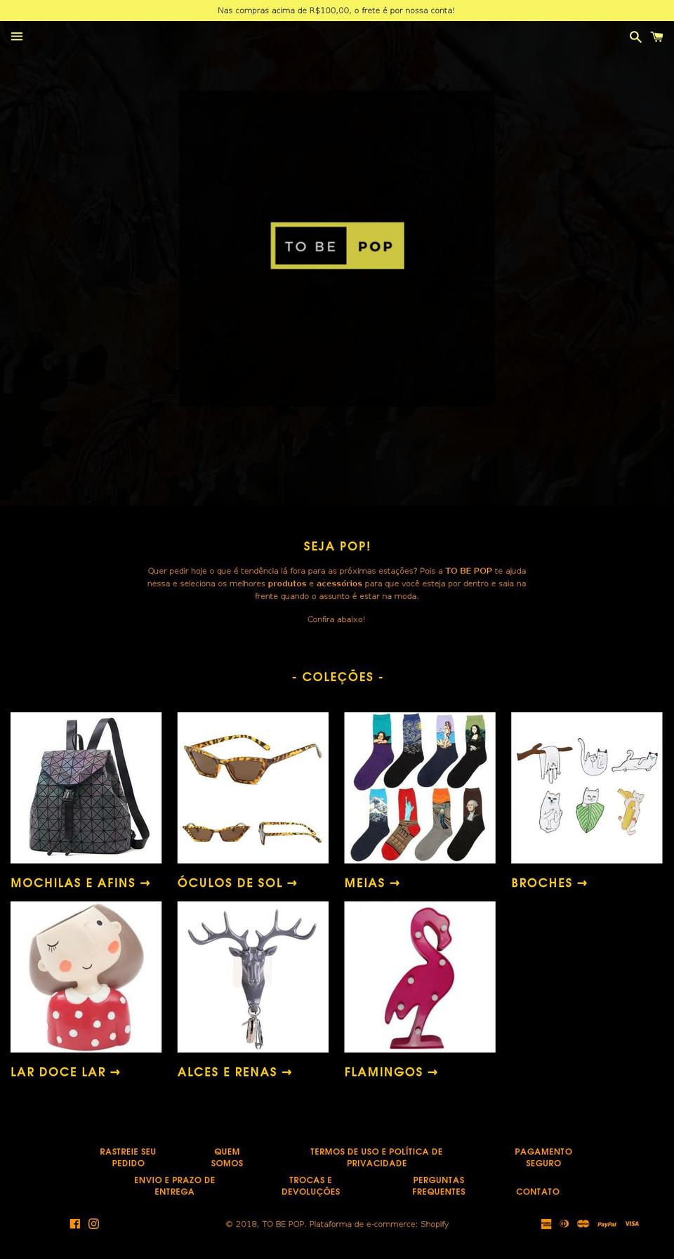 tobepop.com — Shopify storefront screenshot
