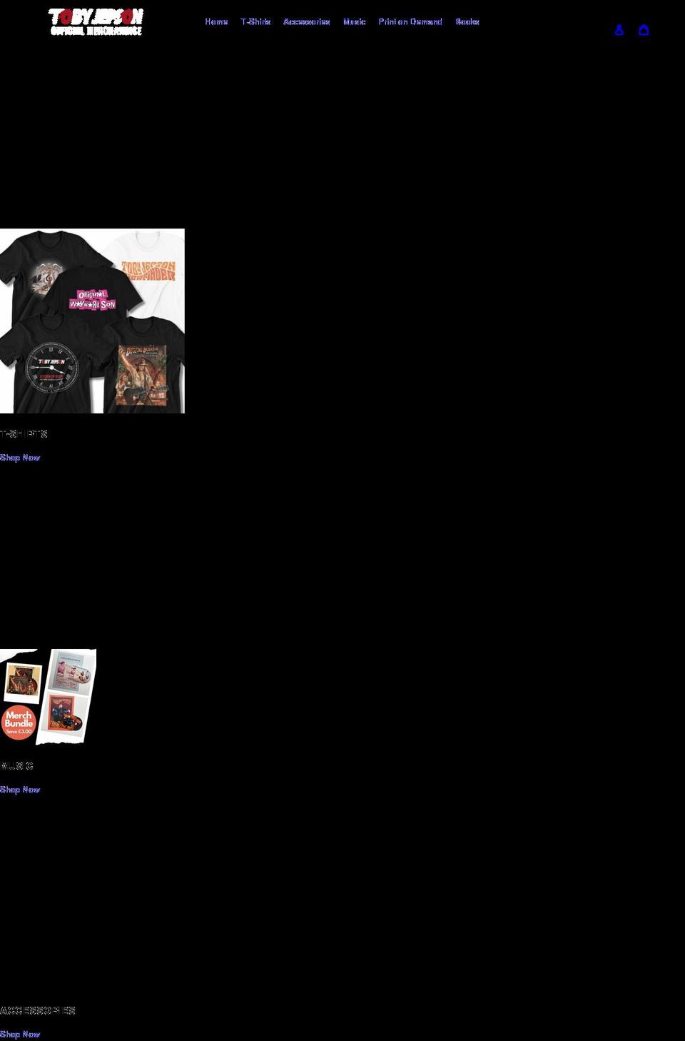 toby-jepson-official-store.myshopify.com shopify website screenshot