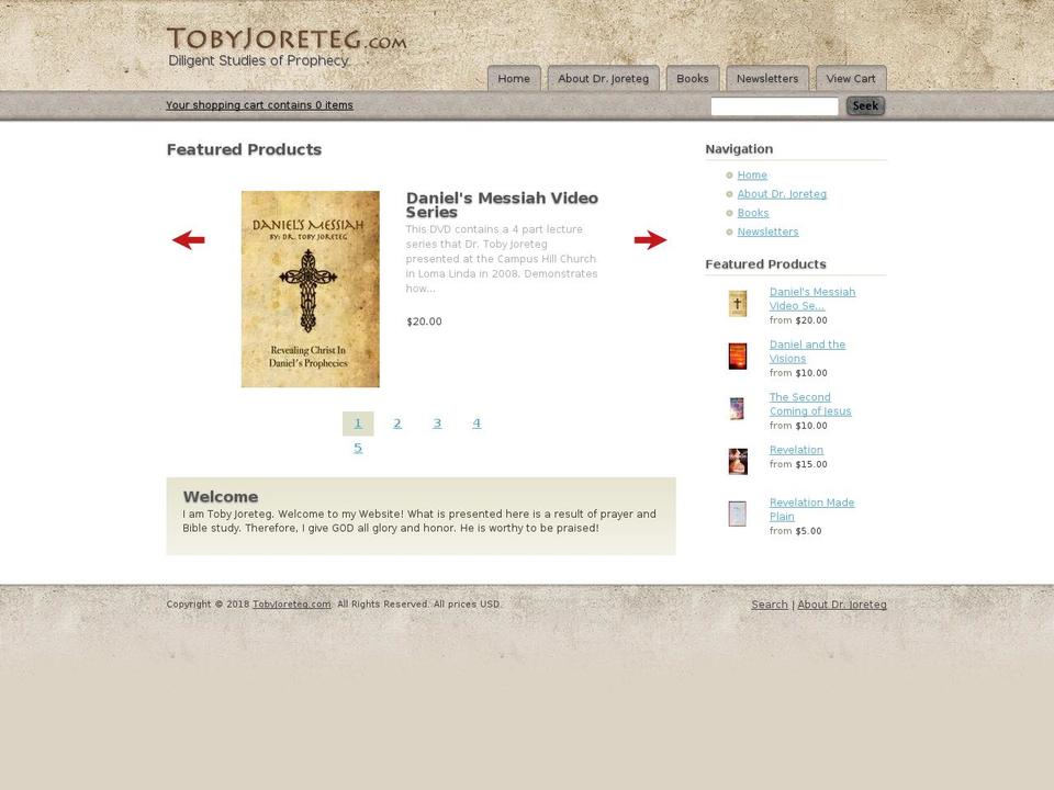 tobyjoreteg.com shopify website screenshot