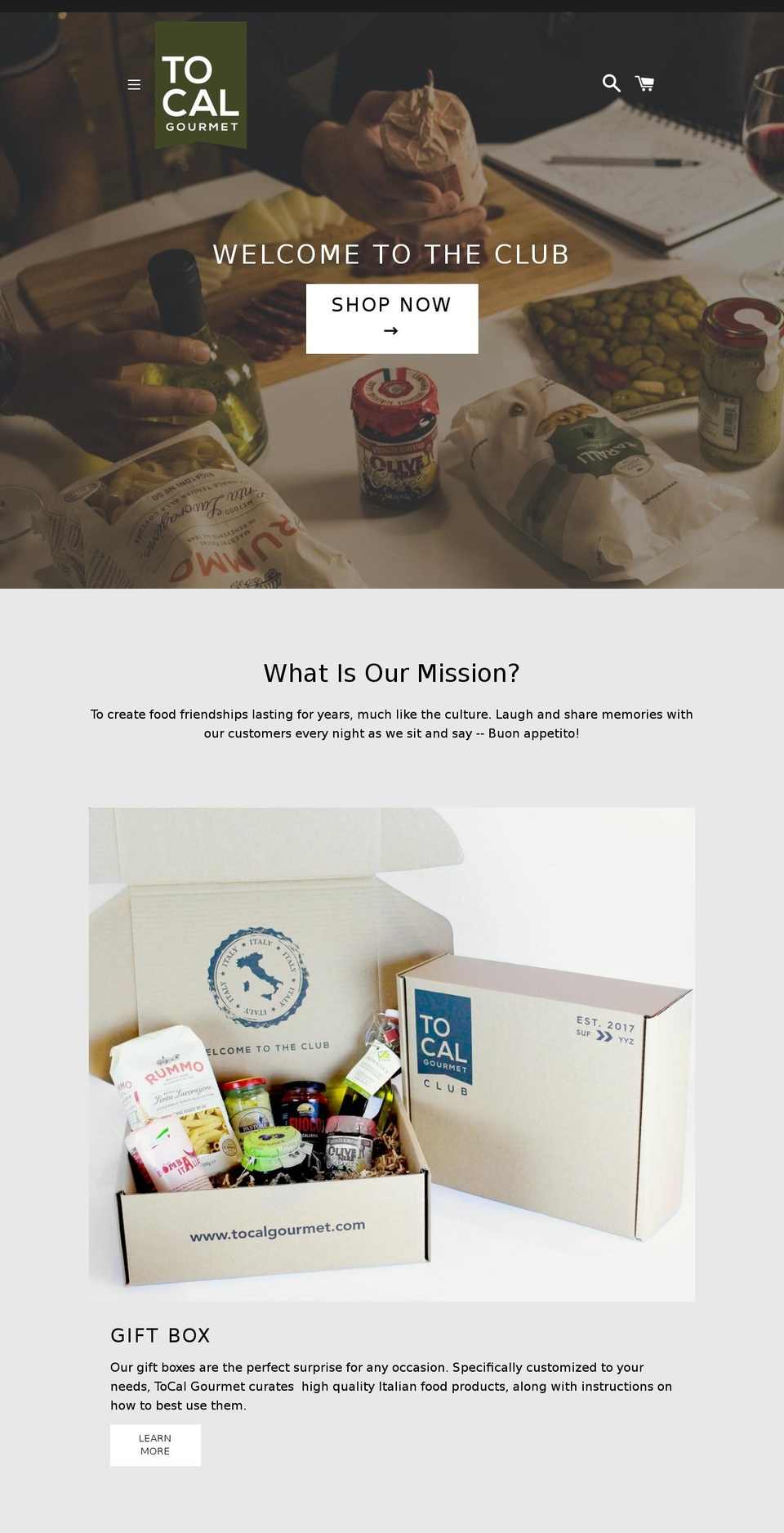tocalgourmet.com — Shopify storefront screenshot