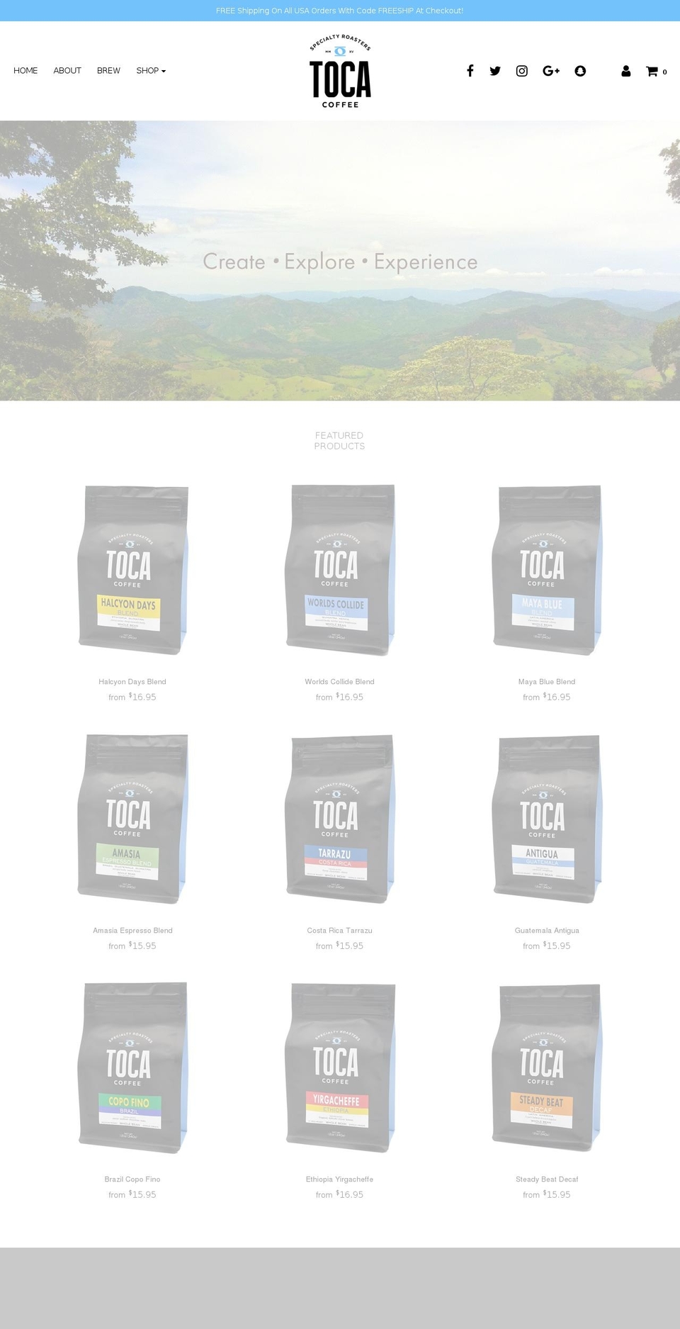 tocamocha.com — Shopify storefront screenshot