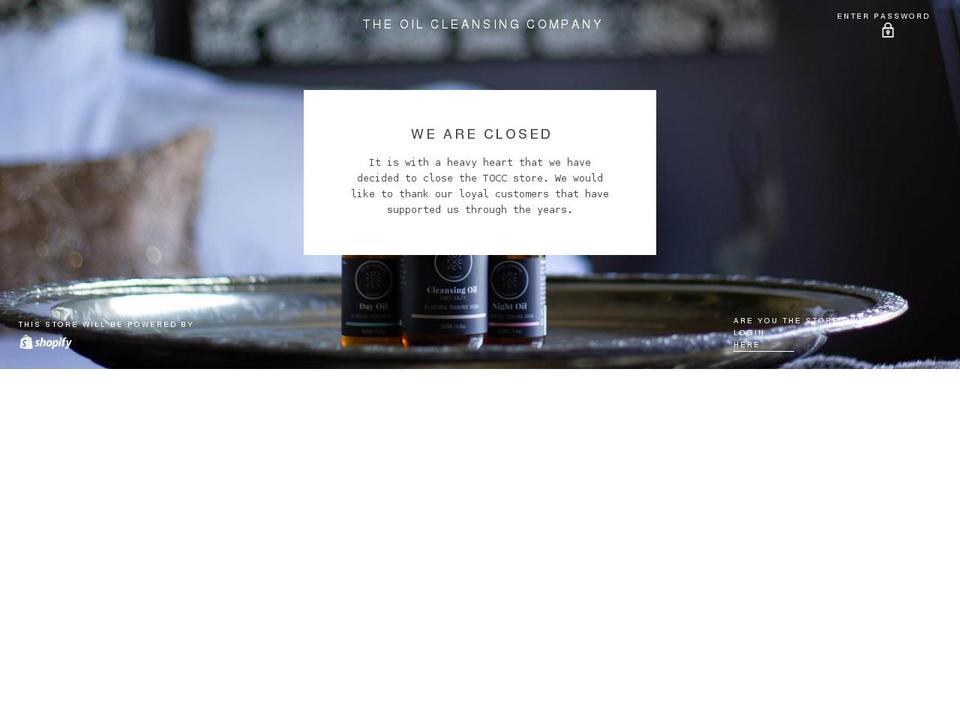 toccskincare.com — Shopify storefront screenshot