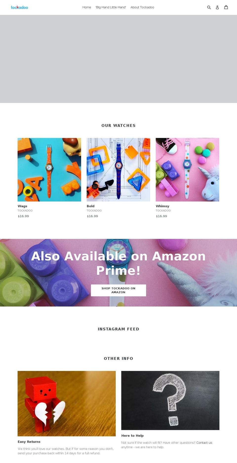 tockadoo.com — Shopify storefront screenshot