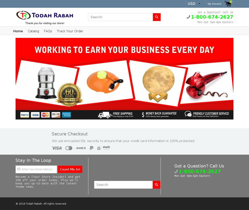 todahrabah.com — Shopify storefront screenshot