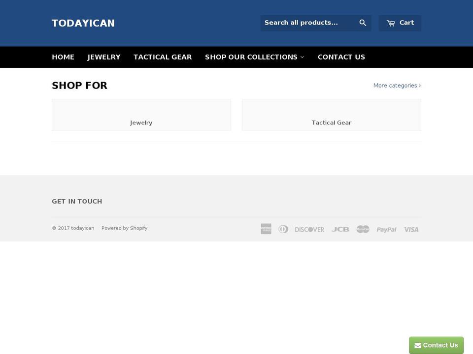 todayican.com shopify website screenshot