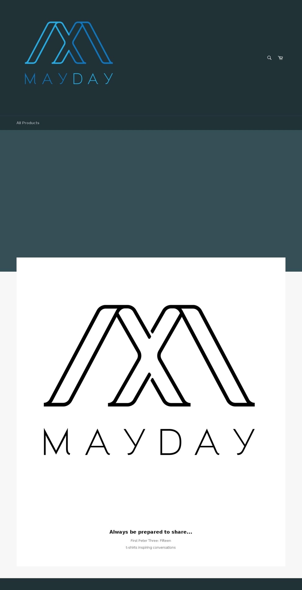 todayismayday.com — Shopify storefront screenshot