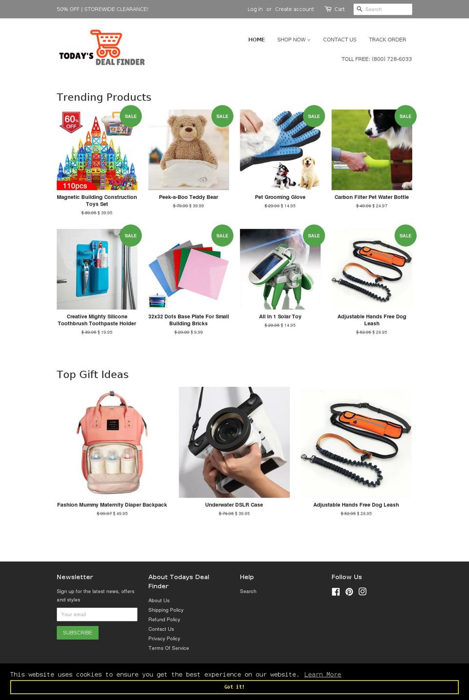 todaysdealfinder.com — Shopify storefront screenshot