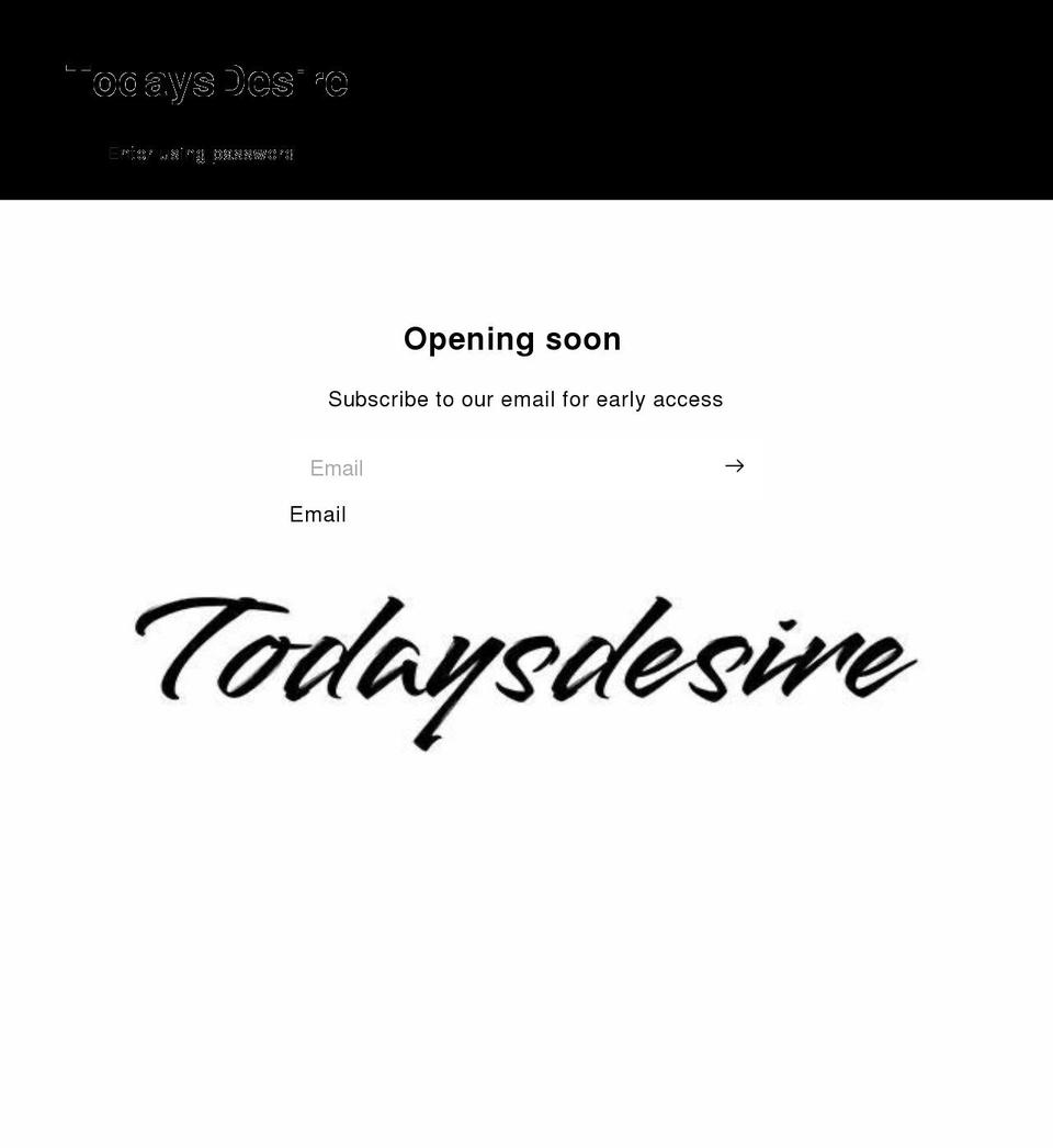 todaysdesire.com shopify website screenshot