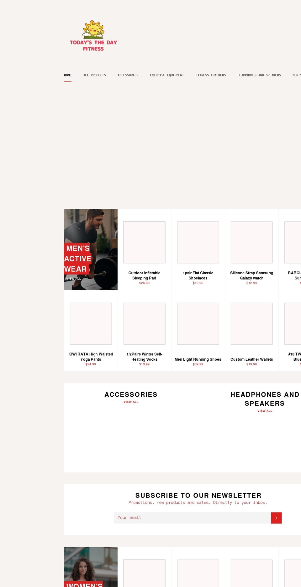 todaysthedayfitness.com shopify website screenshot