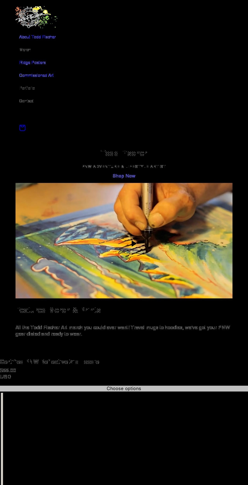 toddfischer.net shopify website screenshot
